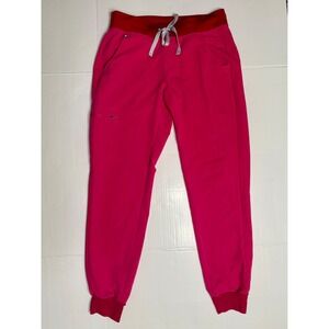 FIGS Technical Collection Pink Red Jogger Scrub Pants Women's Small 0233 A1